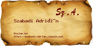 Szabadi Adrián névjegykártya