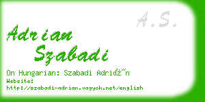 adrian szabadi business card